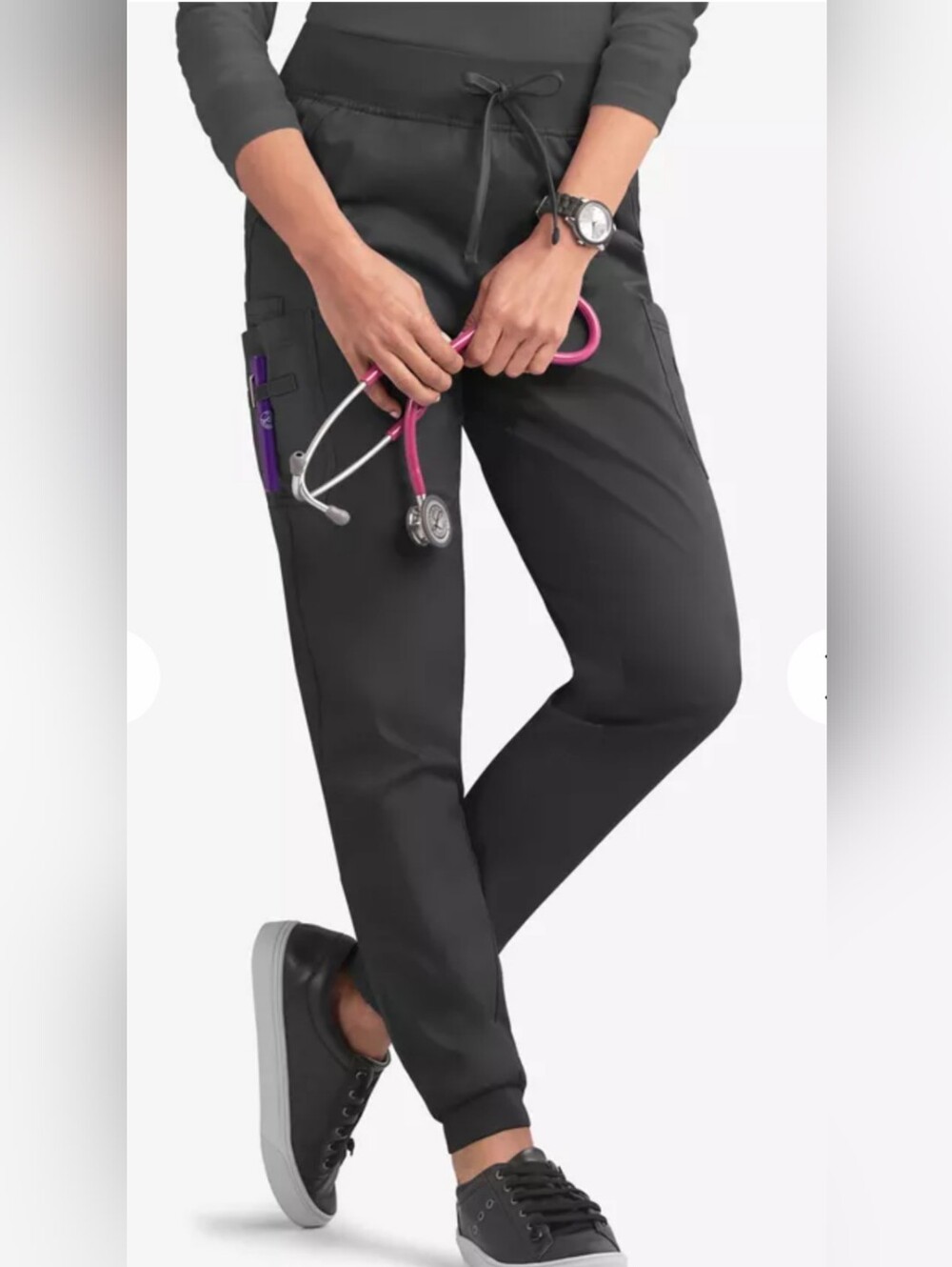 Uniform Advantage BUTTER-SOFT Stretch 5-pocket Jogger Scrub Pants NWT PETITE L